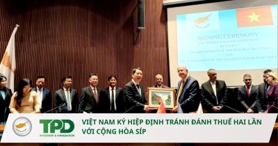 Việt Nam ký hiệp định tránh đánh thuế 2 lần với cộng hòa Síp
