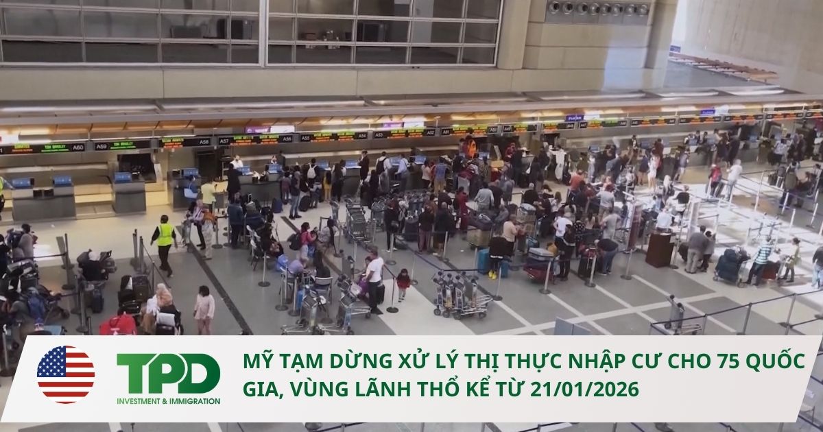 Mỹ tạm dừng thị thực nhập cư
